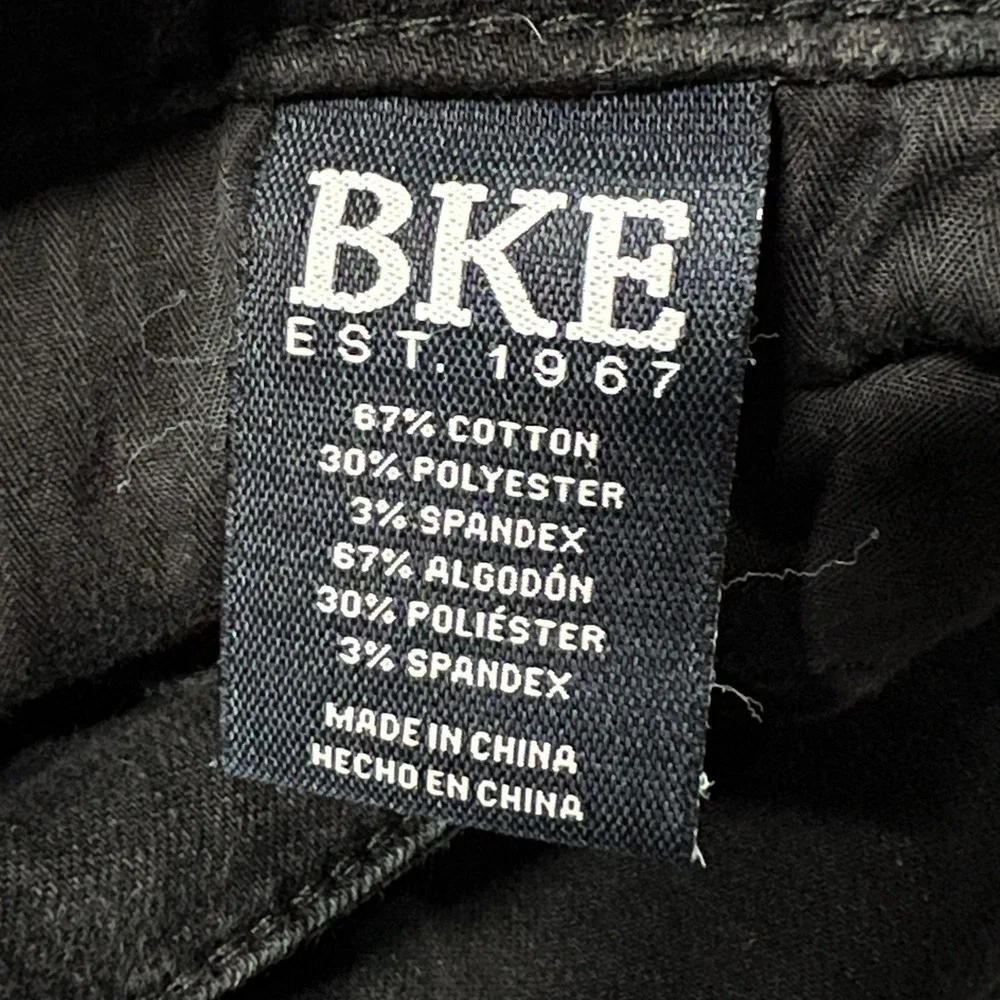 BKE Jeans Mens 29x32 Black Jake Straight Mid Rise Dark Wash Stretch Denim